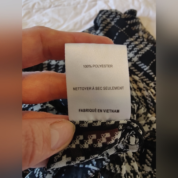 ASTR long sheer see thru B&W button down cardi blouse π€ (Med) π€ - Picture 8 of 12